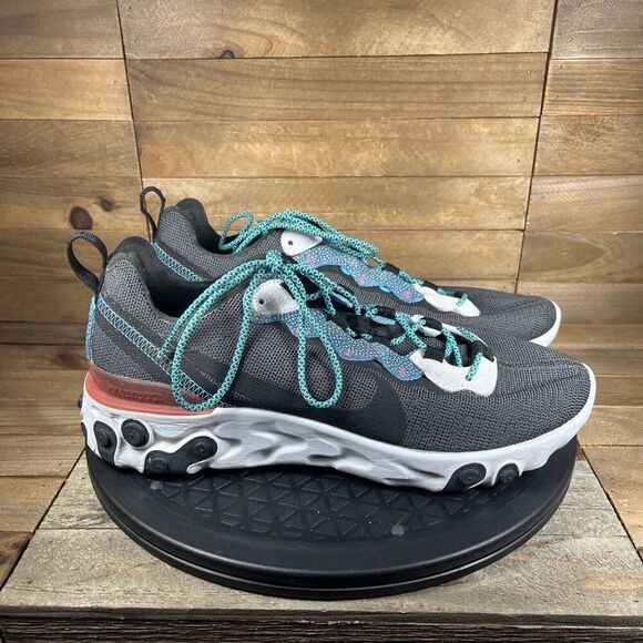 Nike Womens Size 9 React Element 55 SE Safari Pack Anthracite Running CD2153-001 - Picture 1 of 10